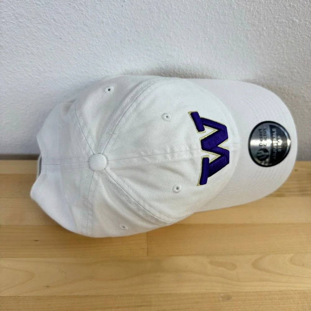 Desert Cactus University of Washington Huskies White Cotton Adjustable Dad Hat